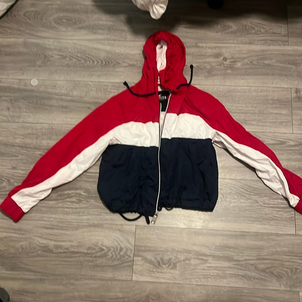 Holster red white and blue rain jacket